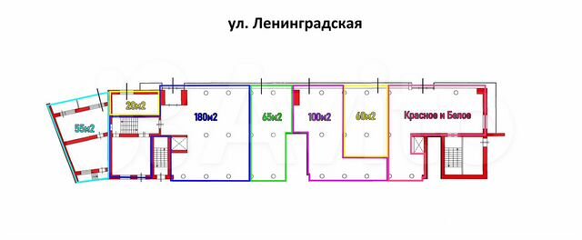 Торговая площадь, 65 м² (низкая конкуренция)