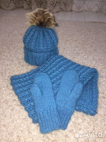 Шапочка,снуд,варежки