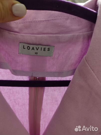 Льняной комбинезон XS