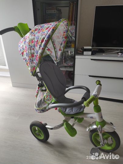 Трёхколёсный велосипед с ручкой Lexx flora