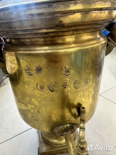 Самовар латунь