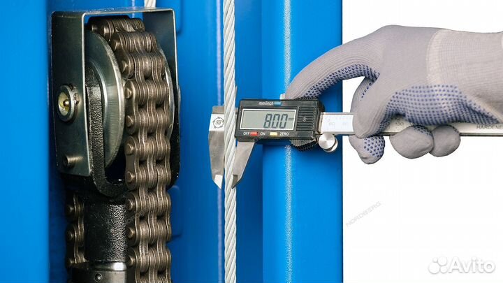 Подъемник 380 в. 2 х стоечный 4т (синий) с нижней