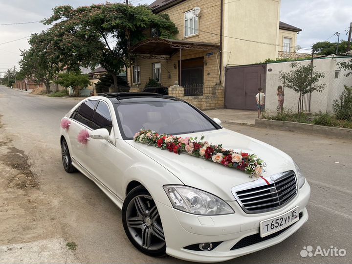 Прокат авто на свадьбу Свадебное авто мерседес 221