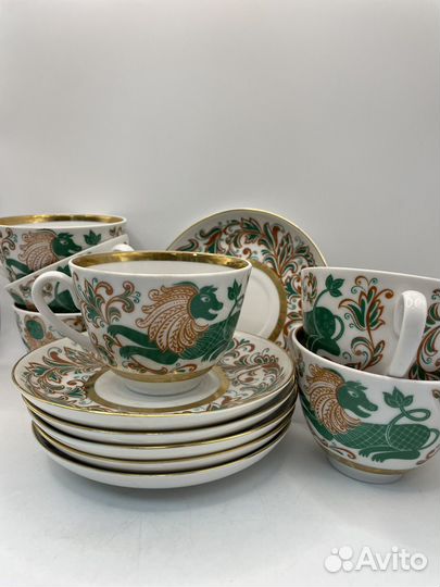 Чайная пара лфз СССР Мифические львы (сзр)