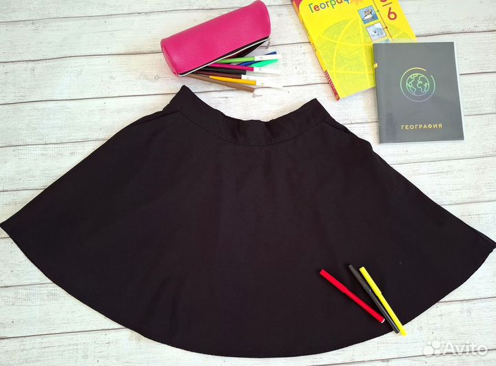 Юбка школьная черная Modis для девочки 158