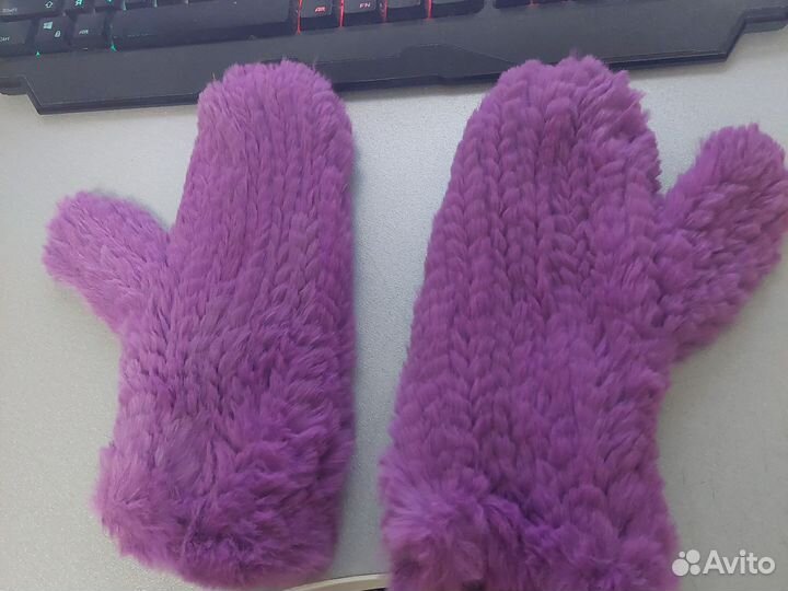 Варежки из кролика