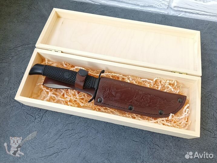 Нож финка разведчик черный