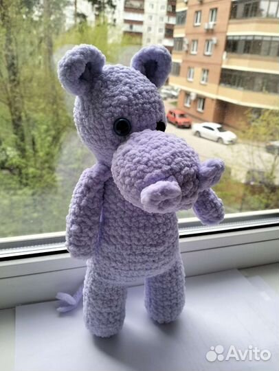 Плюшевая игрушка бегемотик