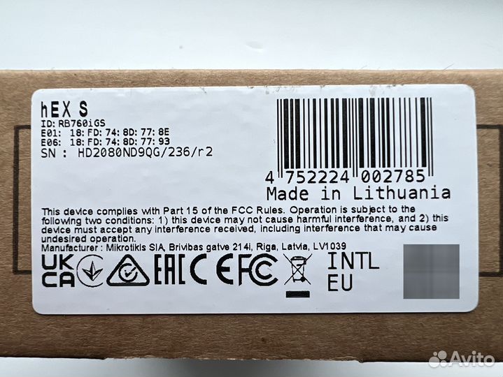Mikrotik hex rb760igs