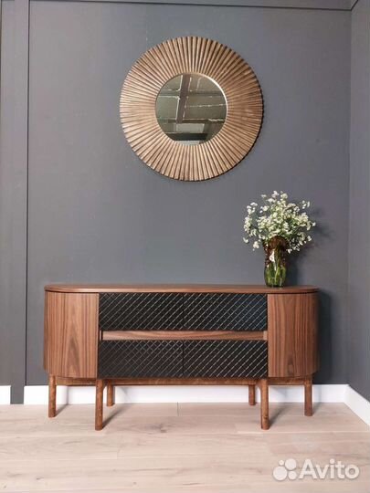 Тумба Дизайнерская для Гостиной. зеркало