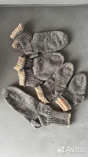 Носки вязаные ручной работы с рюшей