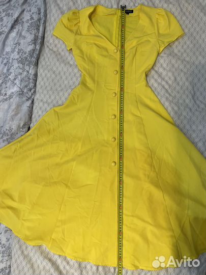 Платье женское желтое