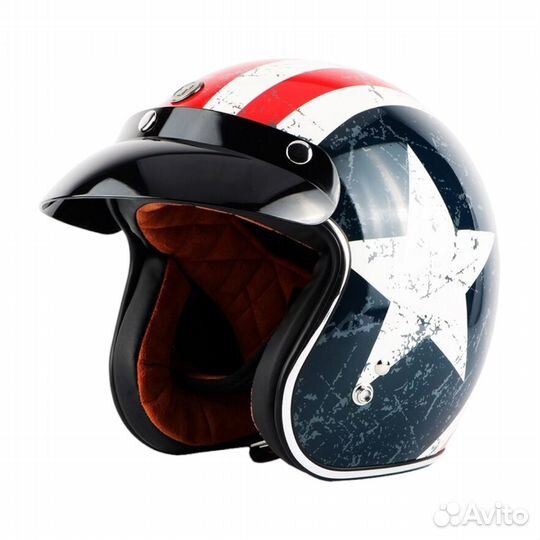 Мотошлем открытый 3/4 Torc T50 защитный мото шлем