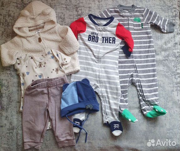 Пакет фирменных вещей Carters на мальчика р.68