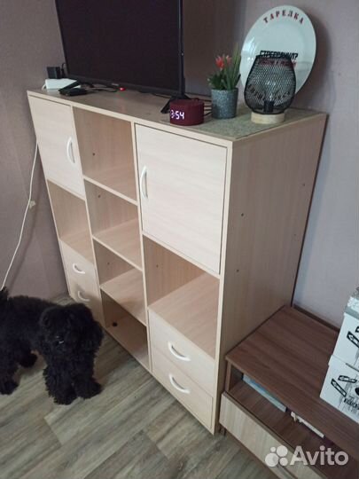 Стеллаж детский белёный дуб 120х120х45