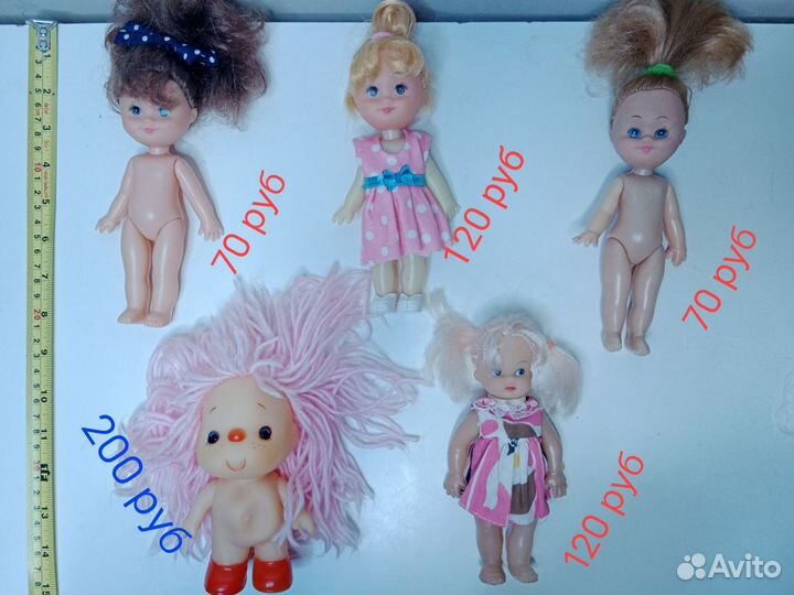 Куклы-Пупсы 51 штука. 11- 24 см. Погремушки Винтаж