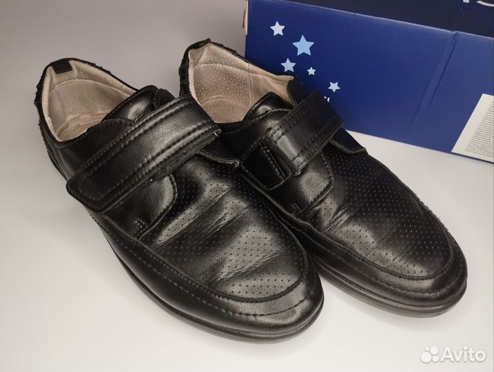 Туфли школьные кожаные для мальчика р 38