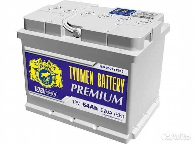 Автомобильный аккумулятор tyumen 64 а.ч
