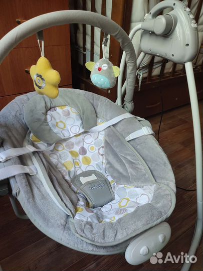 Детские электронные качели шезлонг