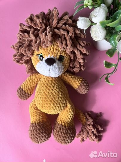 Мягкая игрушка лев ручной работы