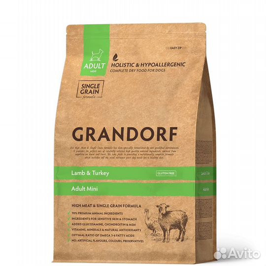 Grandorf корм для собак мини пород 3кг