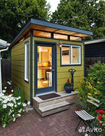 Каркасно-щитовые садовые домики,хозблоки