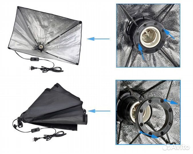 Комплект Софтбокс SB-5070AC с патроном Е27