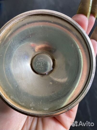 Фужеры Италия винтаж посеребренные 6 шт