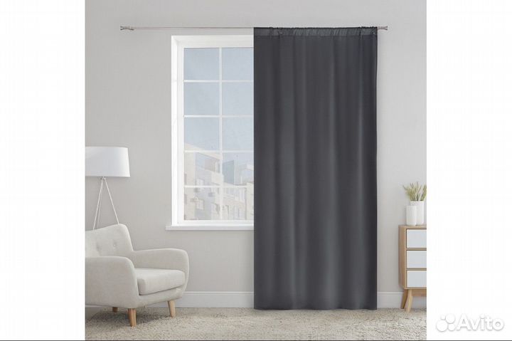 Шторы бархат на универсальной ленте hoff