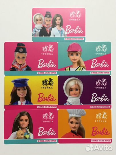 Куклы Барби Barbie карты метро Тройка