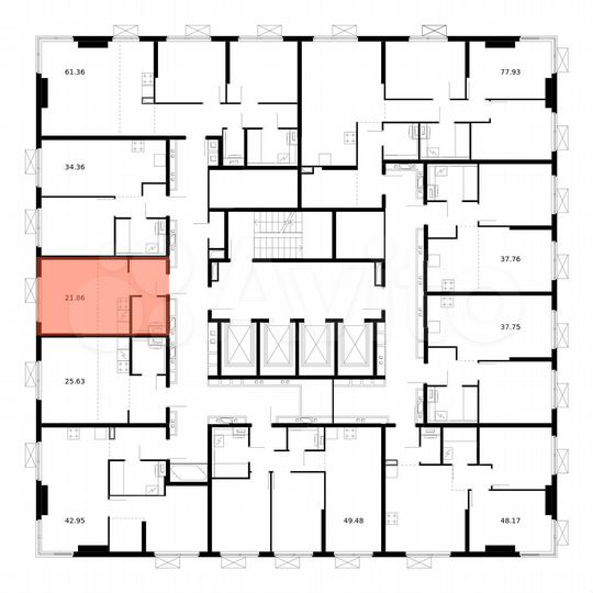 Квартира-студия, 21,9 м², 6/33 эт.