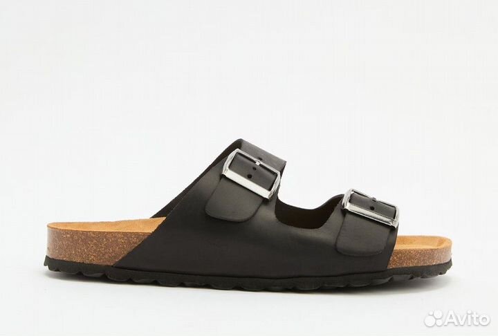 Новые черные Birkenstock шлепанцы 37-38 сандалии