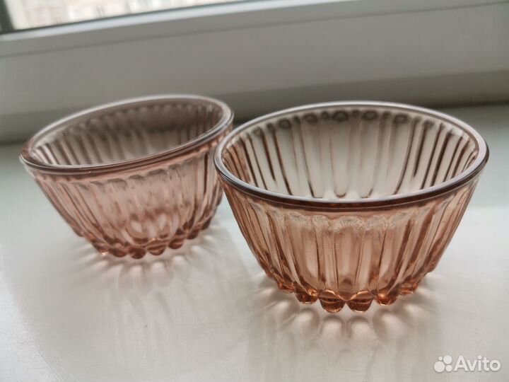 Вазочка салатник цветное стекло СССР