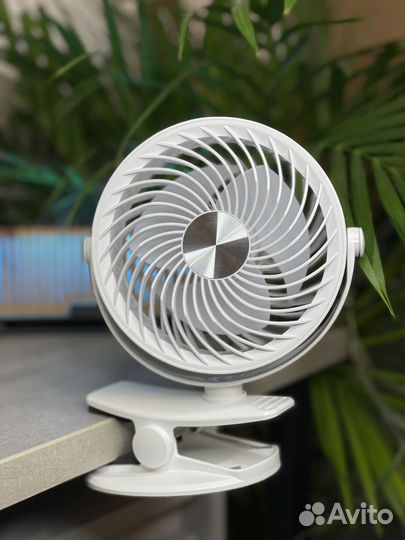Вентилятор настольный мини на прищепке белый YS-22