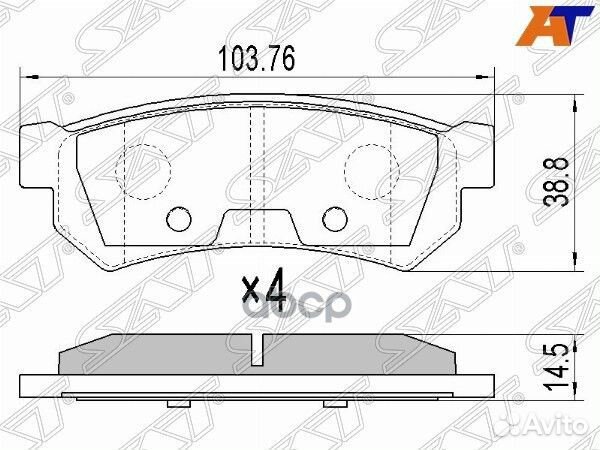 Колодки тормозные зад chevrolet lacetti 04- ST