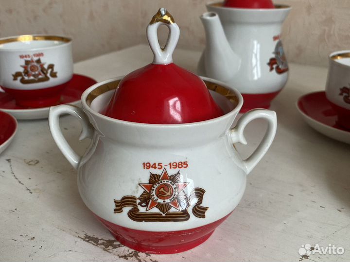 Сервиз чайный 40 лет Победы. СССР