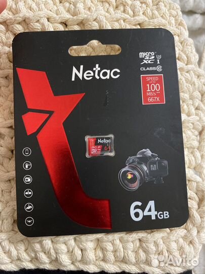 Карта памяти micro sdhc 64 GB