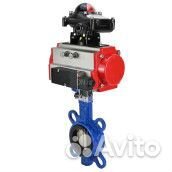 Затвор дисковый поворотный DN.ru WBV3432V-2W-Fb Ду100 Ру16, корпус - углеродистая сталь WCB, диск