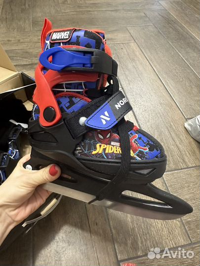 Коньки ледовые детские раздвижные