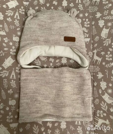 Зимняя шапка и снуд 42-44