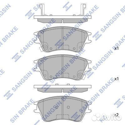 Колодки дисковые п. hyundai elantra 1.5i 00-06