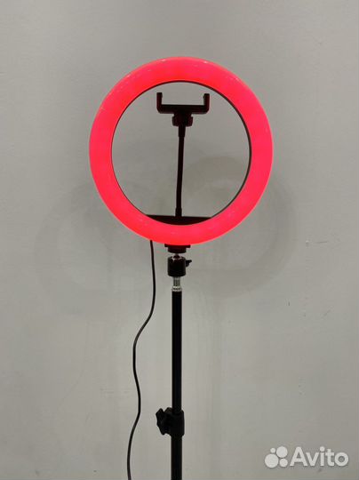 Кольцевая лампа 26 см цветная + Штатив + Доставка