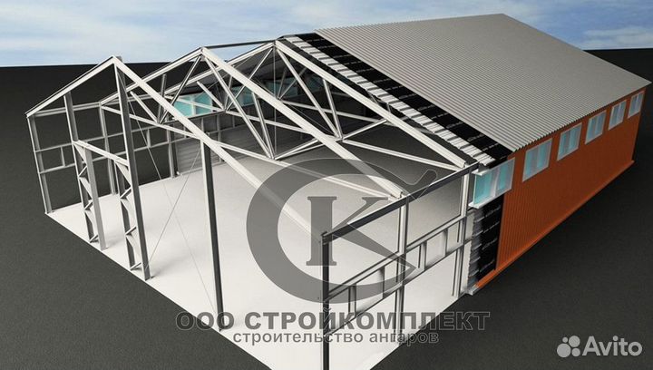 Ангары крытые токи и промышленные навесы xc78