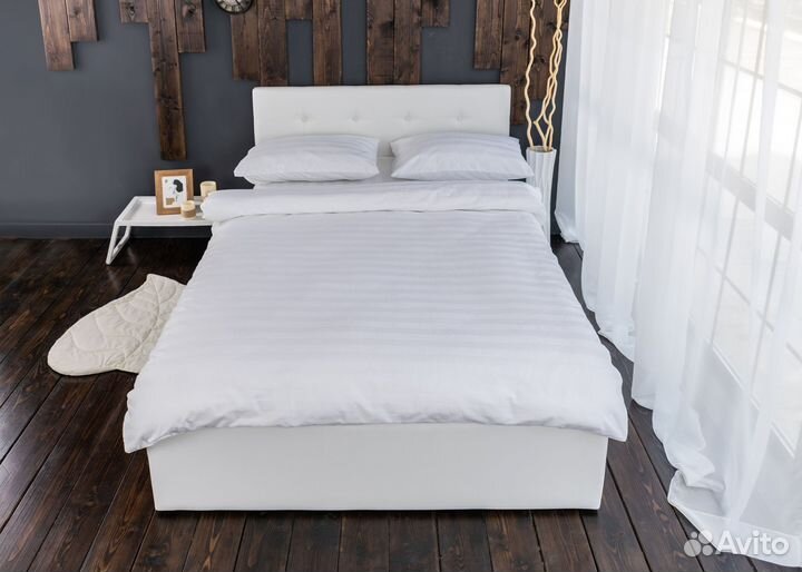 Кровать 120х200 полуторка белая Роза