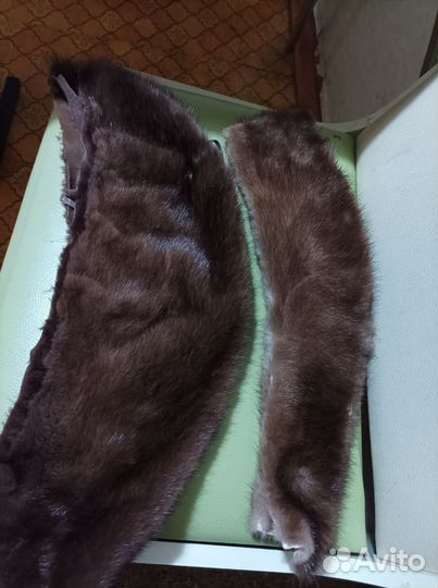 Меховой воротник чернобурка и норки