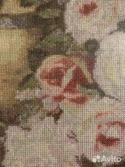 Картина Розы крестом в 1 нить