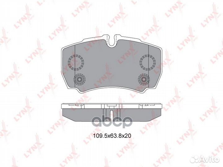 Колодки тормозные дисковые зад BD3035 lynxauto