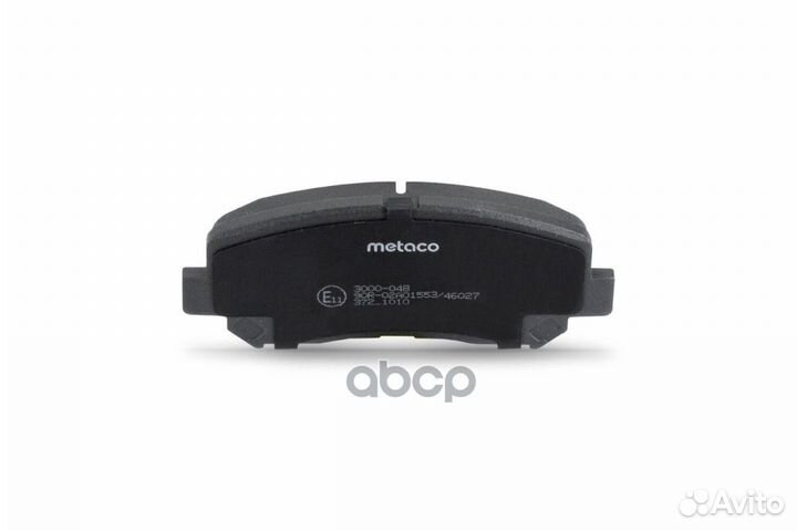 Колодки тормозные передние к-кт 3000-048 metaco
