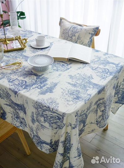 Скатерть Туаль де Жуи прямоугольная 140 х 180 см