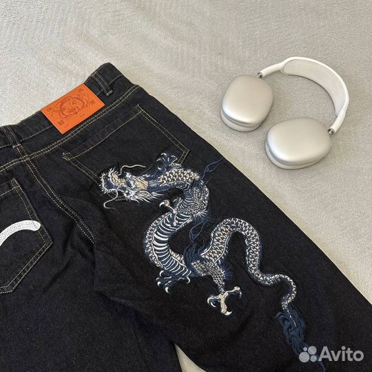 Джинсы evisu с драконом